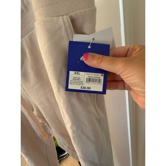 JoyLab Women's Moon Tan French Terry Wide Leg Sweatpants Size XXL - Picture 8 of 8